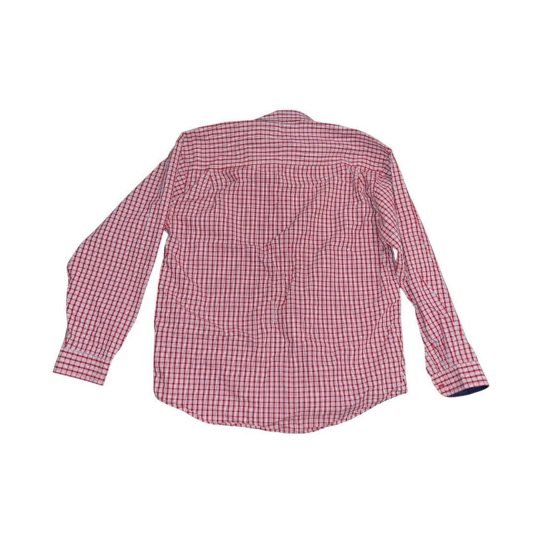 Wrangler Jeans Co Men's Button Down Long Sleeve Plaid Shirt Cool River Cotton Size L