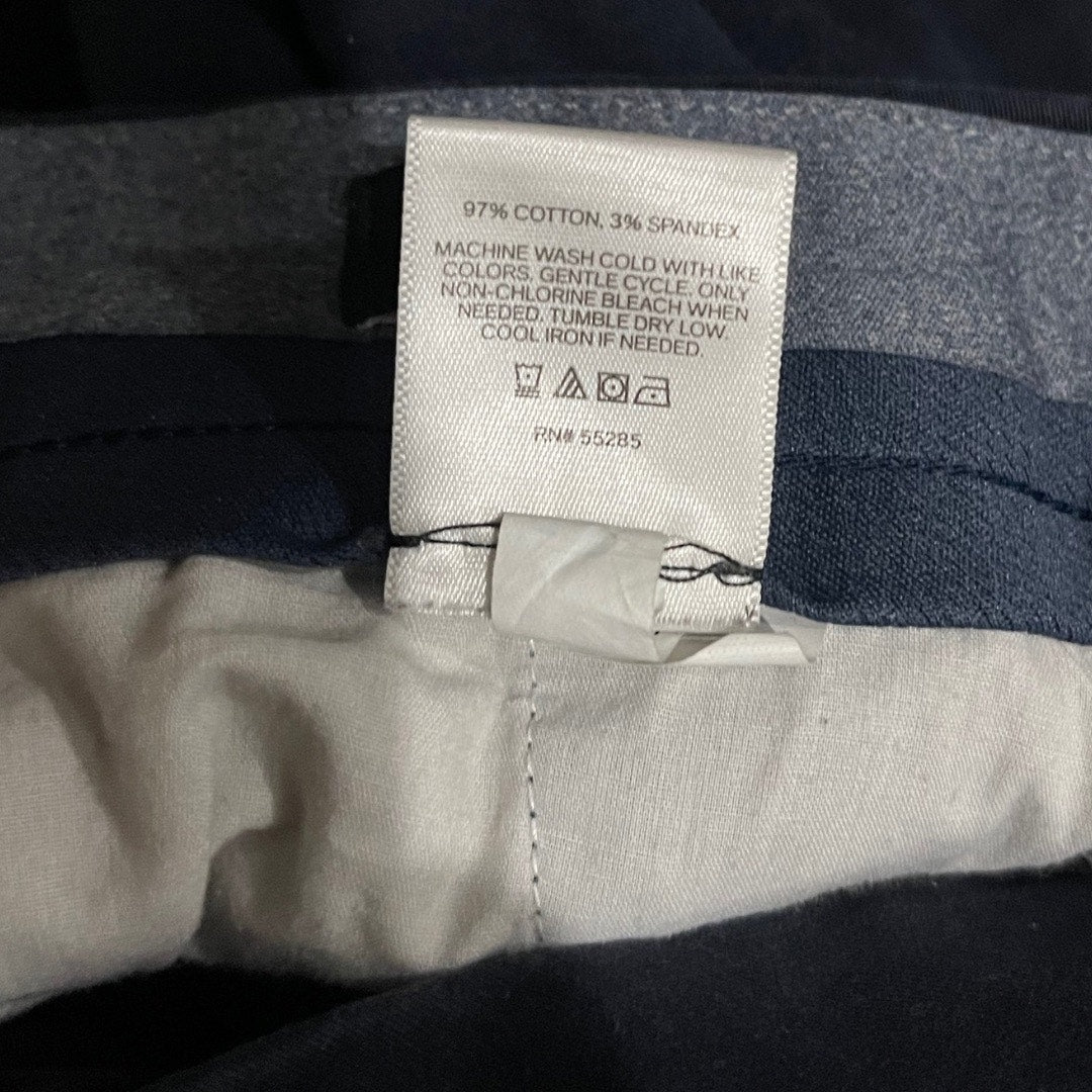Express Men's Athletic Slim Chinos Pants Casual Navy Blue Preppy Size 34