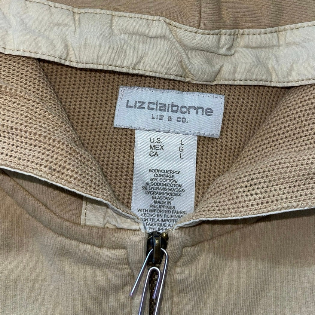 Vintage Liz Claiborne Zip up hooded Sweater