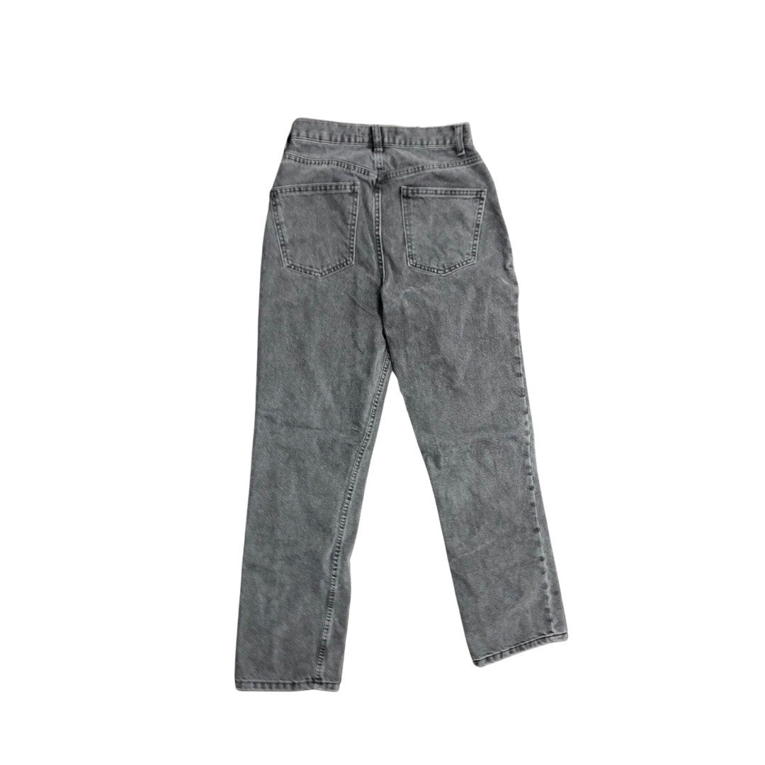 ASOS Design Straight Leg jeans dark grey button fly size 26