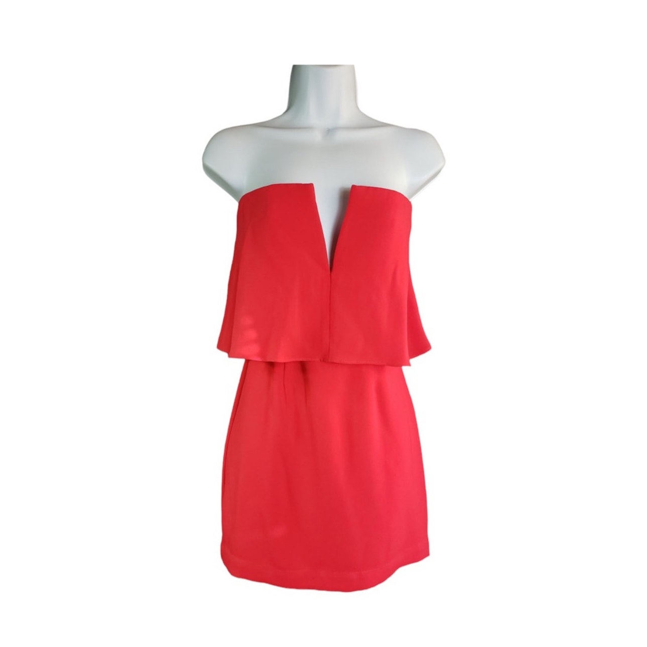 BCBGMAXAZRIA Red Berry Kate Mini Dress Convertible strapless Size 8 cocktail wedding