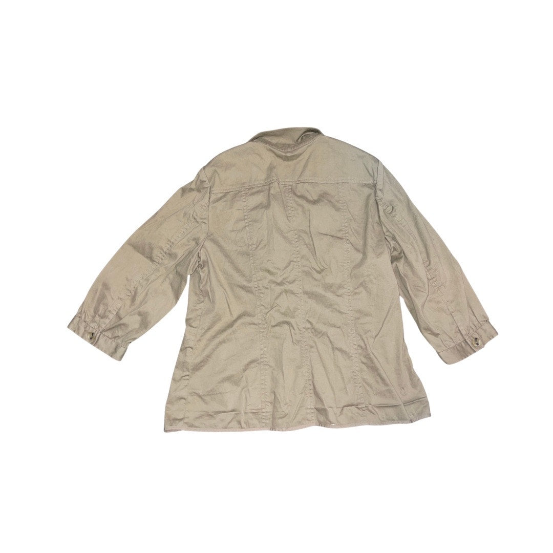 Banana Republic Jacket Blazer Stretch Tan Sport Coat Women's Size 14