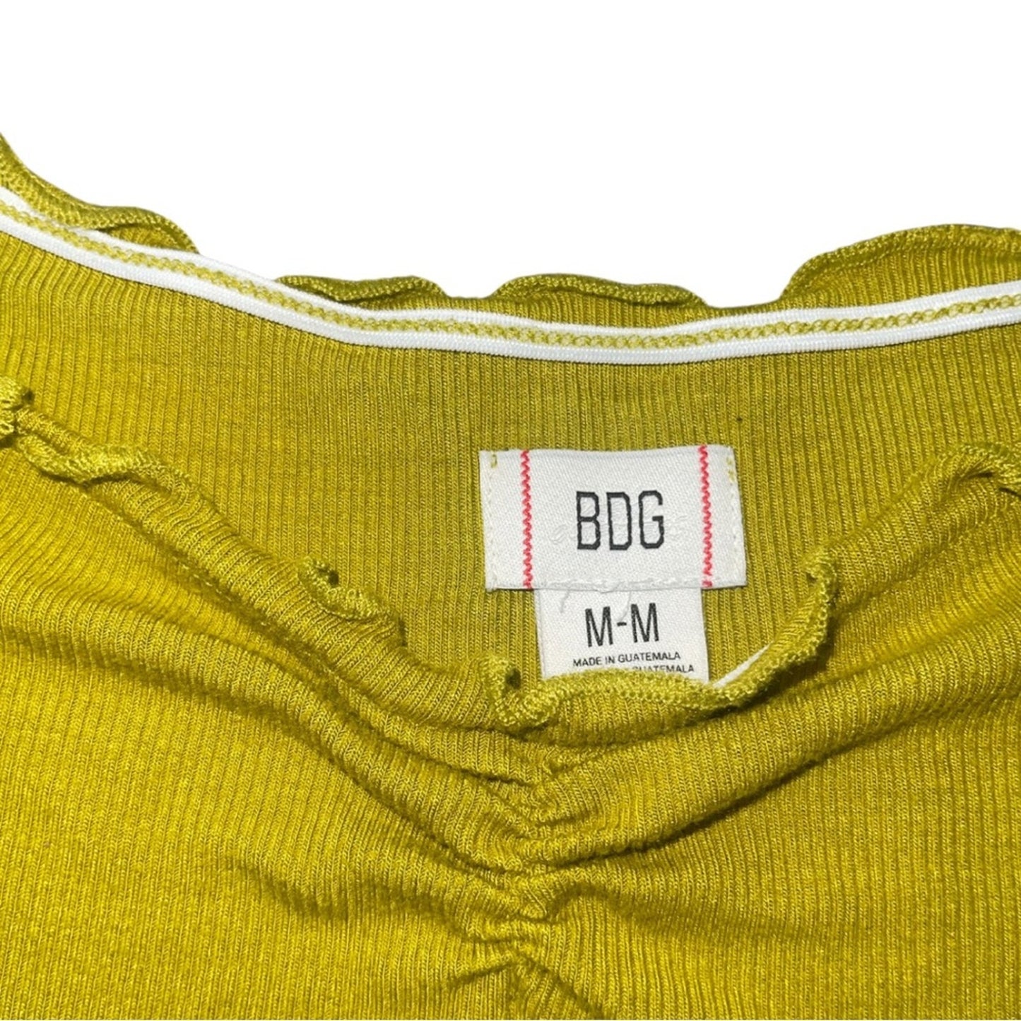 BDG Green Michelle off-the-shoulder cropped top Lime Green Size Medium