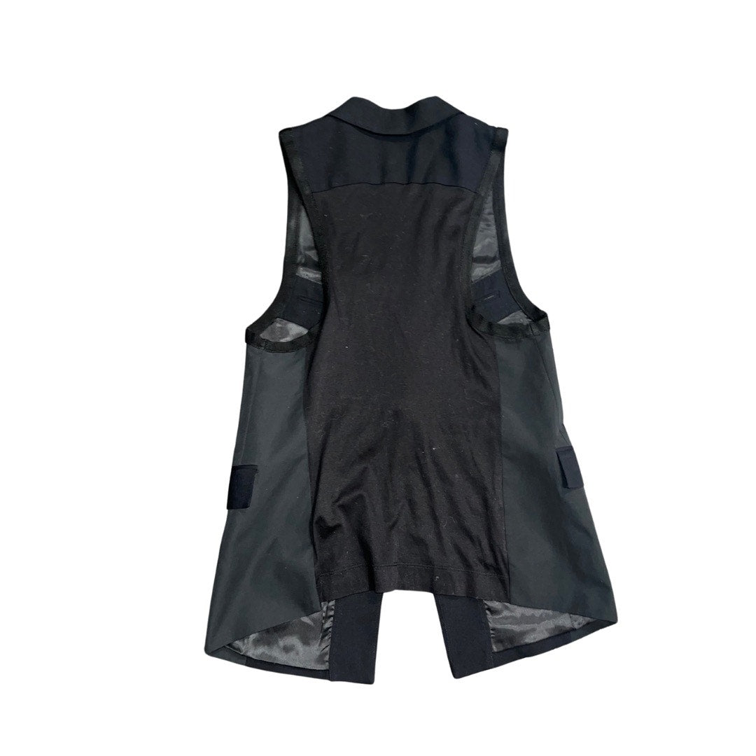 BCBGMAXAZRIA Black Tuxedo Vest Blazer Workwear Career Professional Size Medium