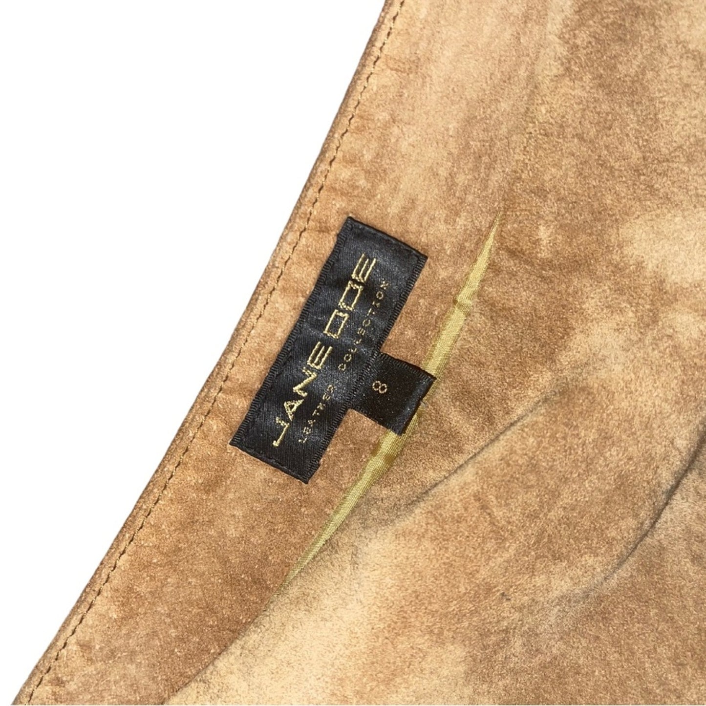 Vintage Jane Doe Leather Collection Leather Suede Strait Pencil Slit Skirt