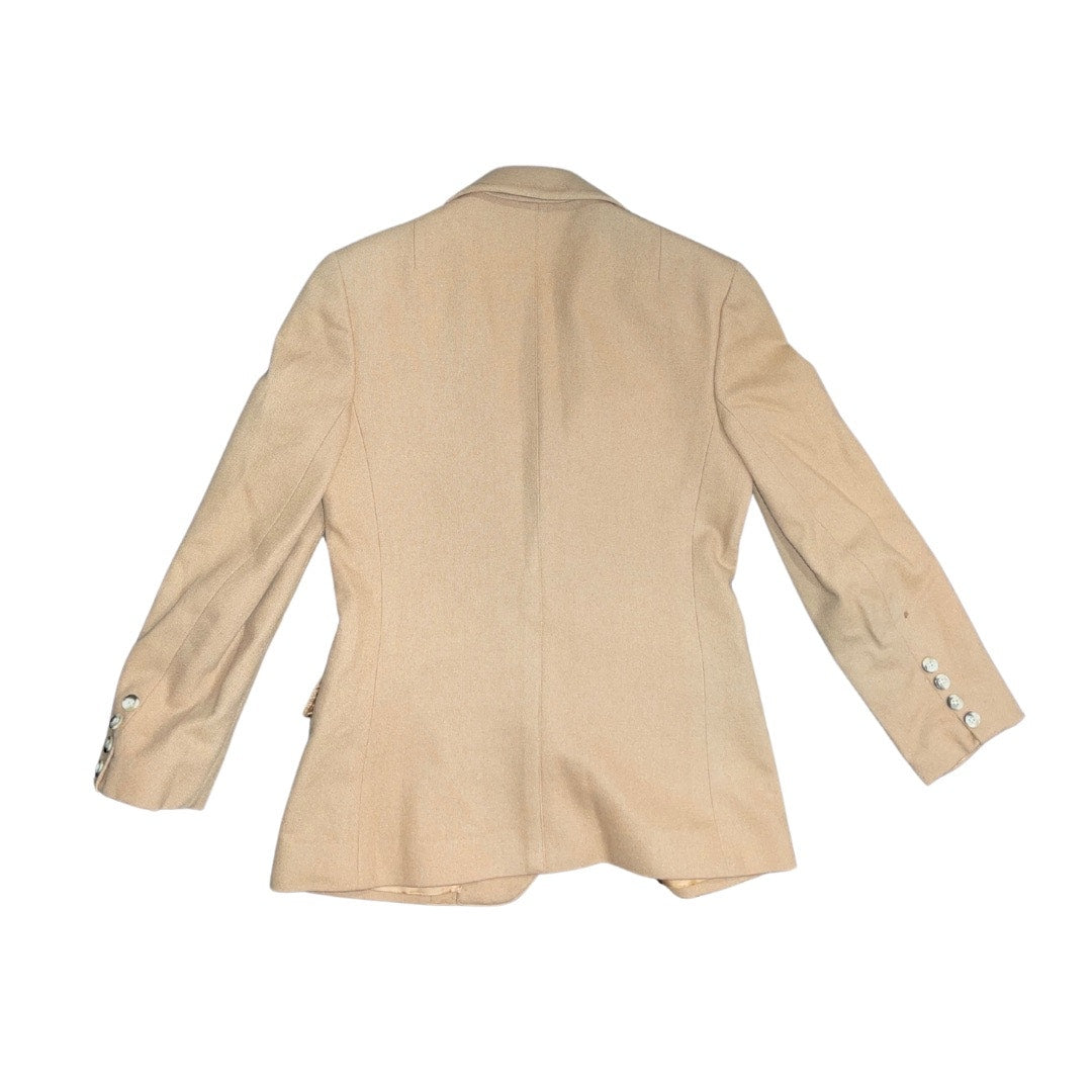 Vintage Womens Evan Picone Blazer Coat Size Small Tan Career Wear