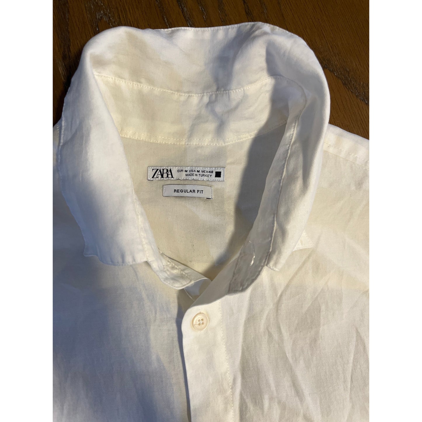 Zara Men's Collar Button up Dress Long sleeve Shirt