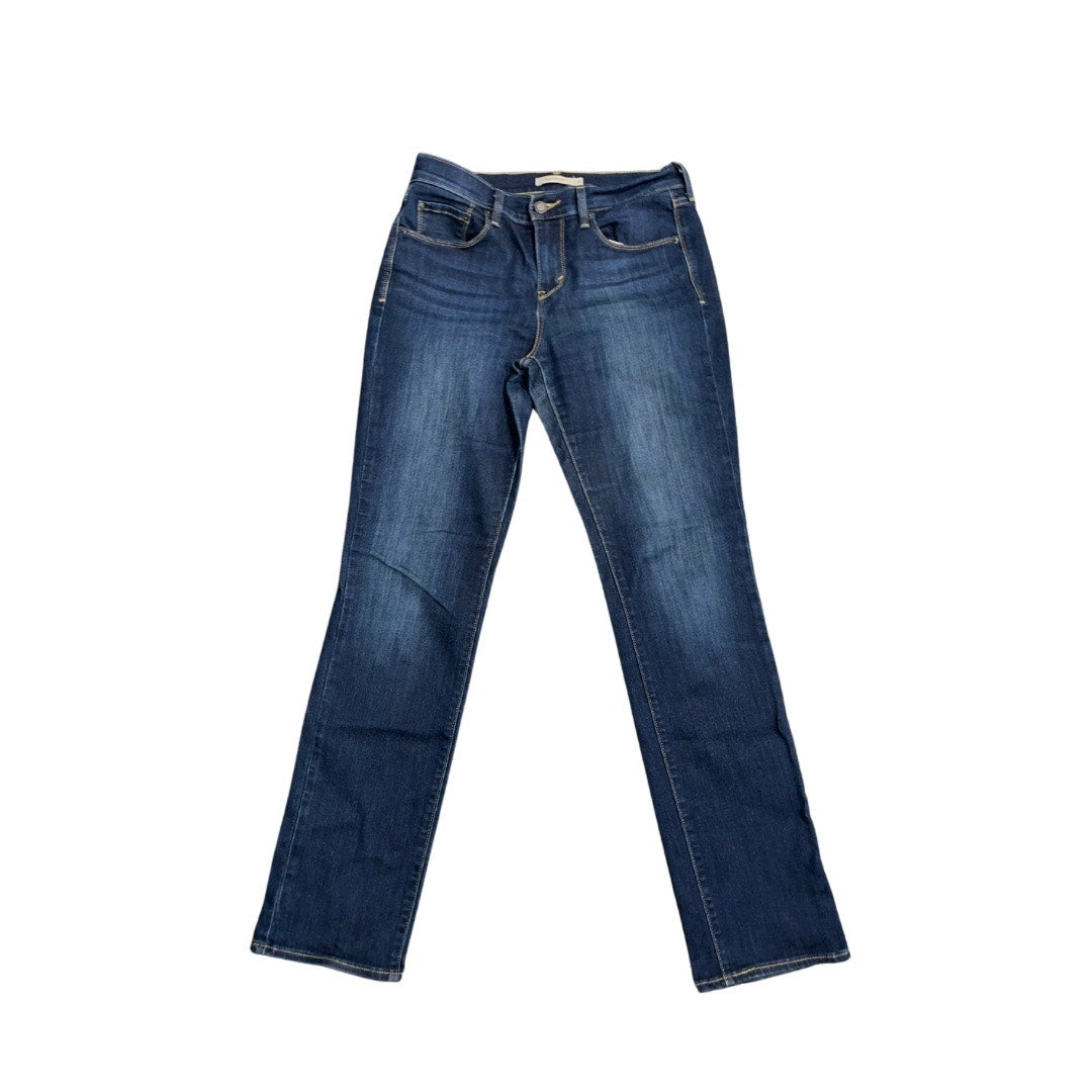 Women Dark Blue Wash 505 Levi's Straight Leg Size 4