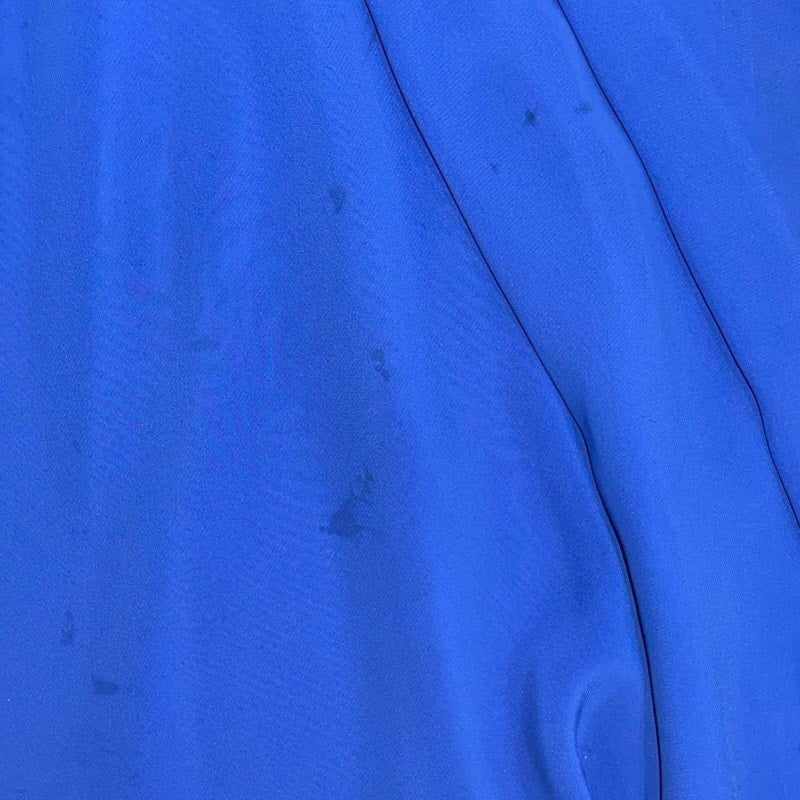 Zi ZI by Barbara Chadas 90's Vibrant Blue Classic Long Sleeve Shirt Dress Pleated