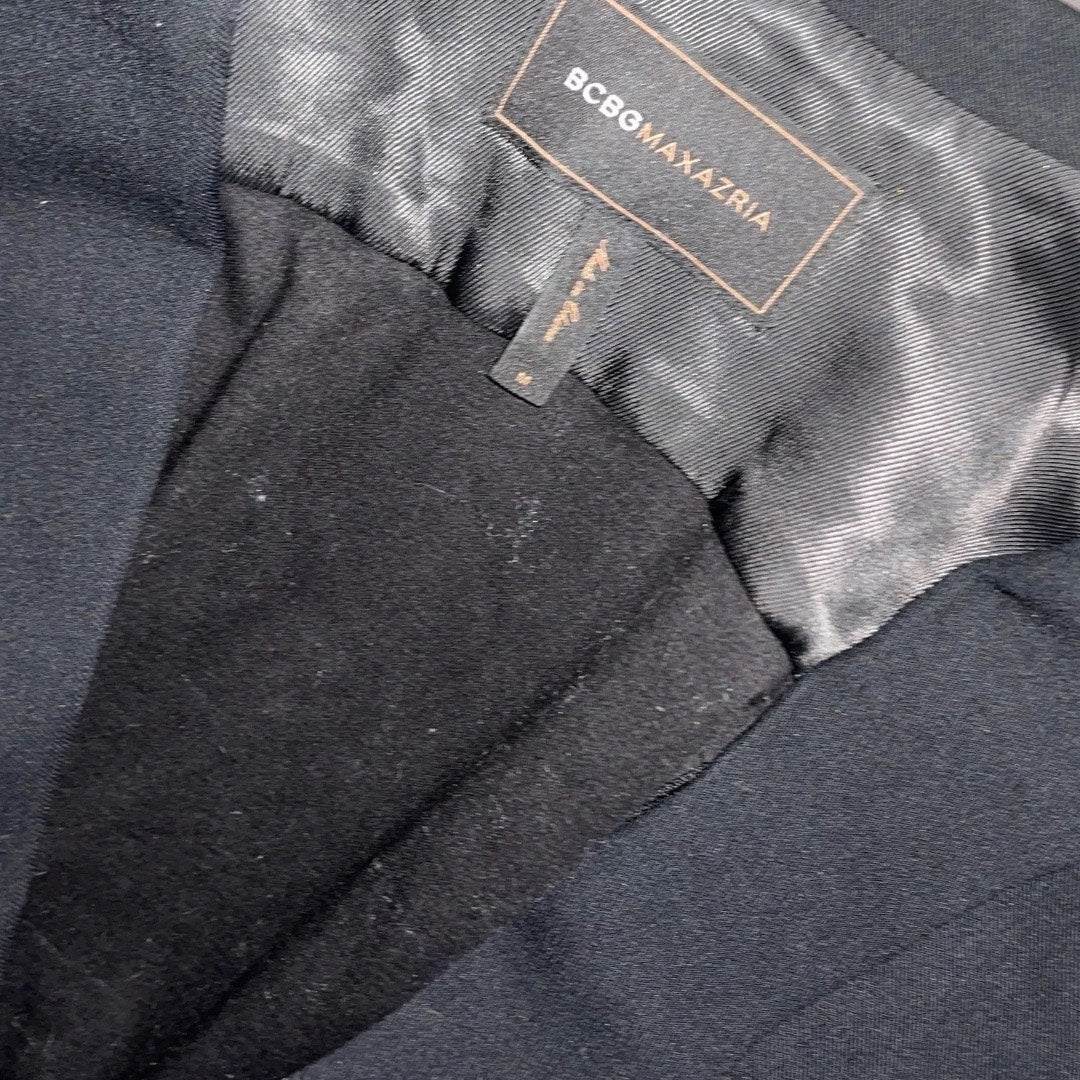 BCBGMAXAZRIA Black Tuxedo Vest Blazer Workwear Career Professional Size Medium