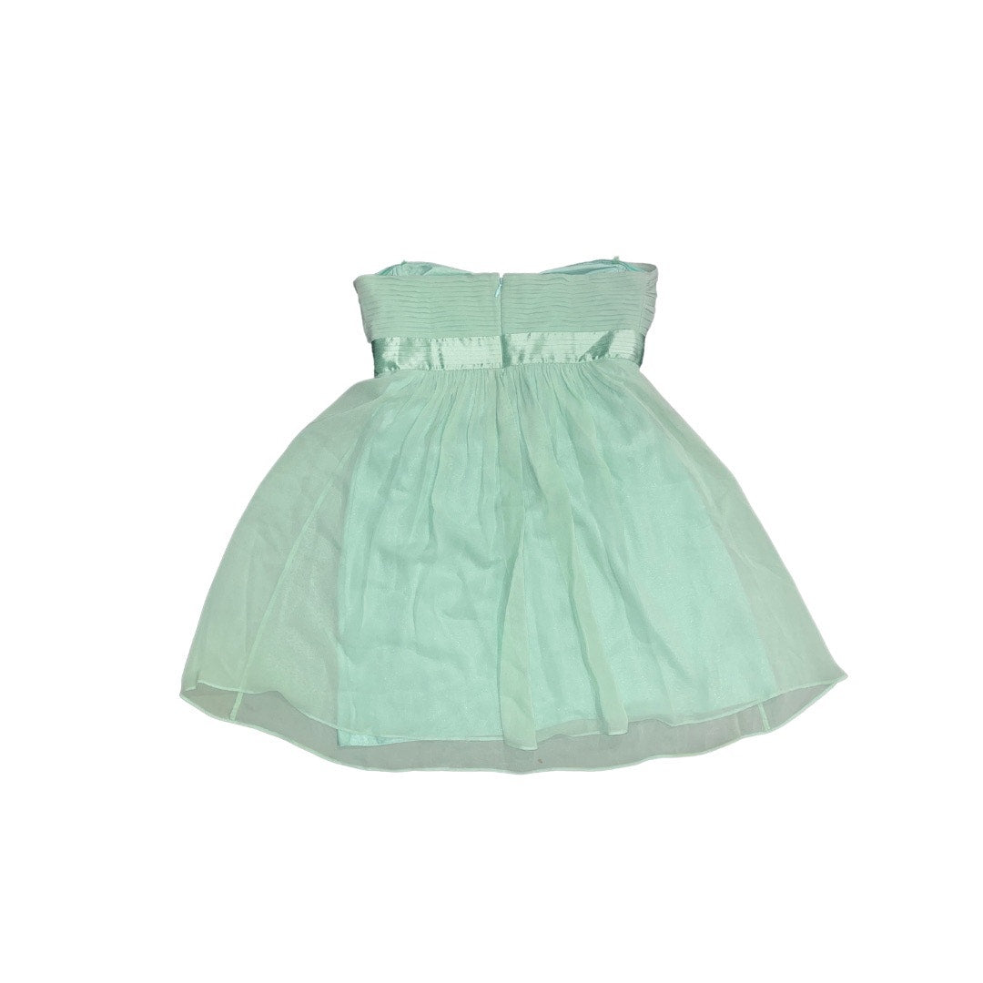 BCBGMAXAZRIA Green Pastel Chiffon Silk Mini Dress Strapless Party wedding prom