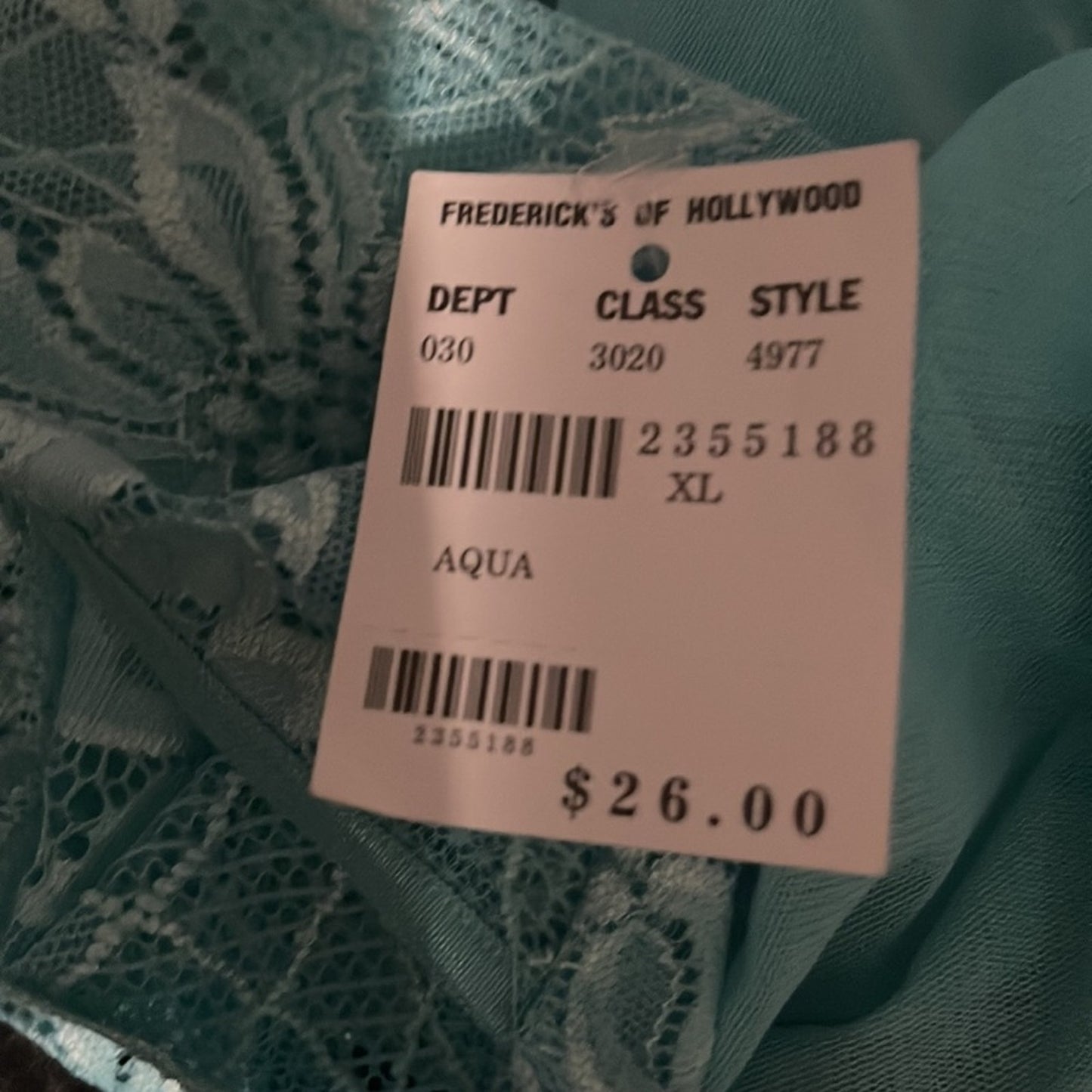 Vintage Frederick’s of Hollywood Sheer Mesh Lace Lingerie Negligee Slip Dress