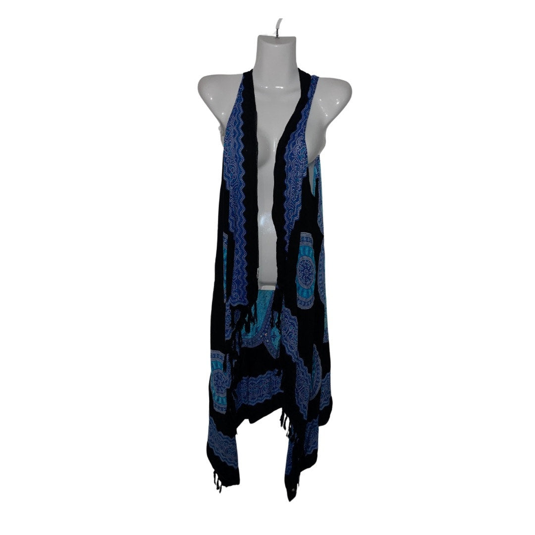 Boho Womens Floral Gypsy Duster overlay Festival Indie Summer Size Medium Kimono