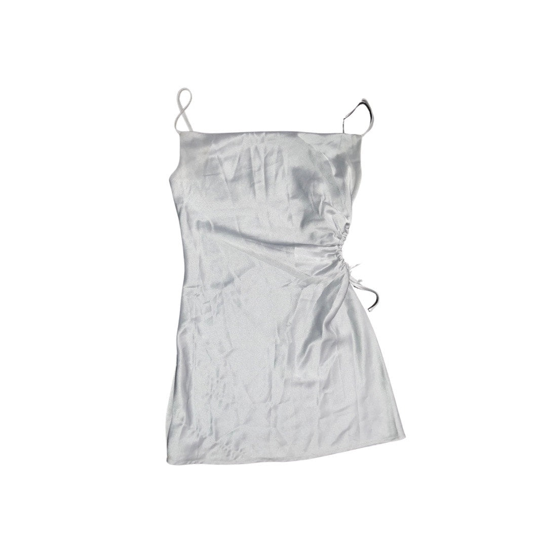 Y2K Silver Gray strappy mini cocktails night out dress