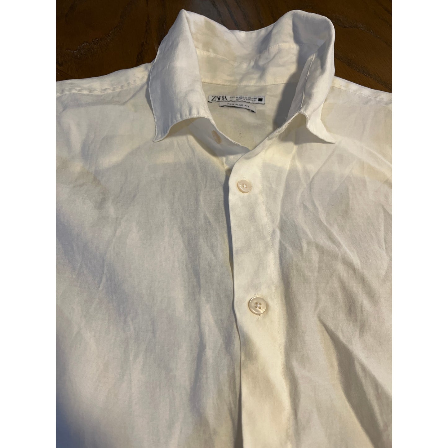 Zara Men's Collar Button up Dress Long sleeve Shirt