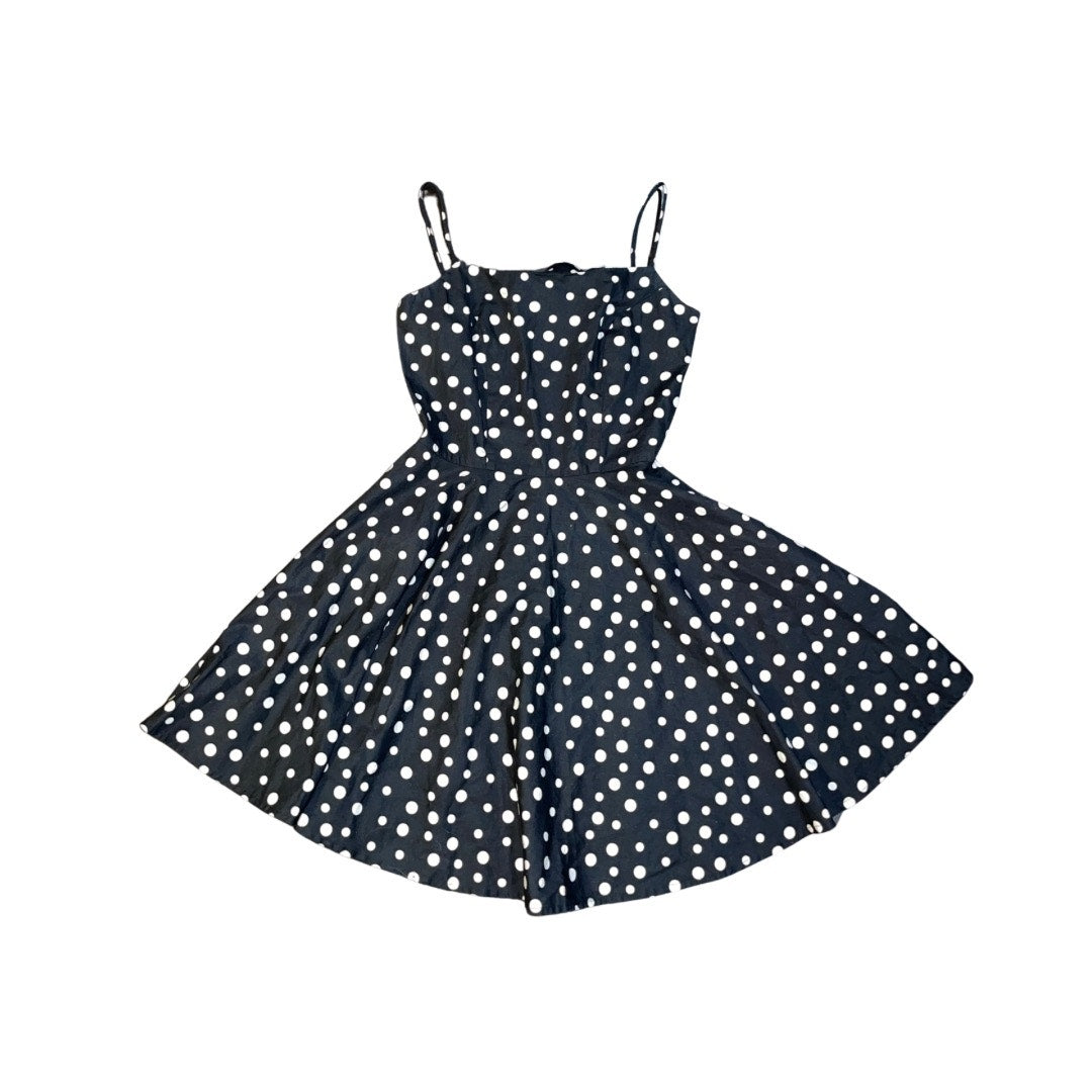 White House Black Market Mable Polka Dot Fit & Flare mini Dress Spaghetti Straps Size 2