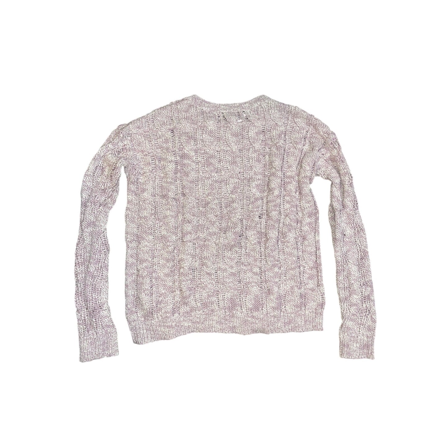 Bass Women Sweater Lavender Open Wave Knit Size M