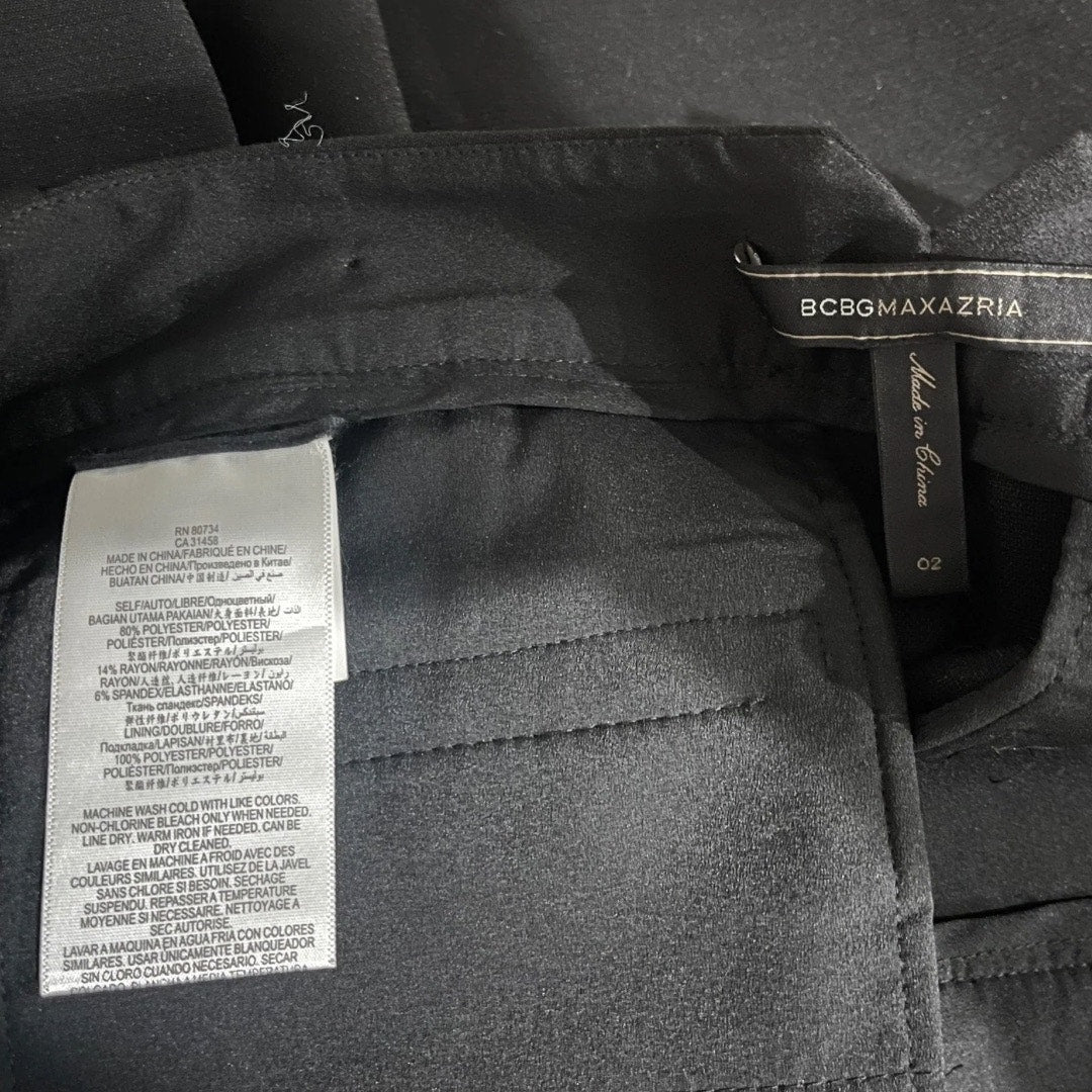 BCBGMAXAZRIA Black Trousers Dress Slacks Pants Career Workwear Size 4