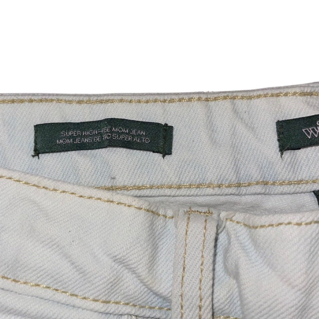 Wild Fable Women's Super High Rise Mom Jeans Distressed Light Blue Wash Size 10