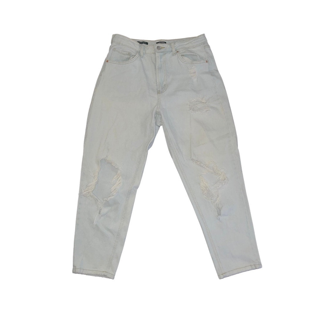 Wild Fable Women's Super High Rise Mom Jeans Distressed Light Blue Wash Size 10