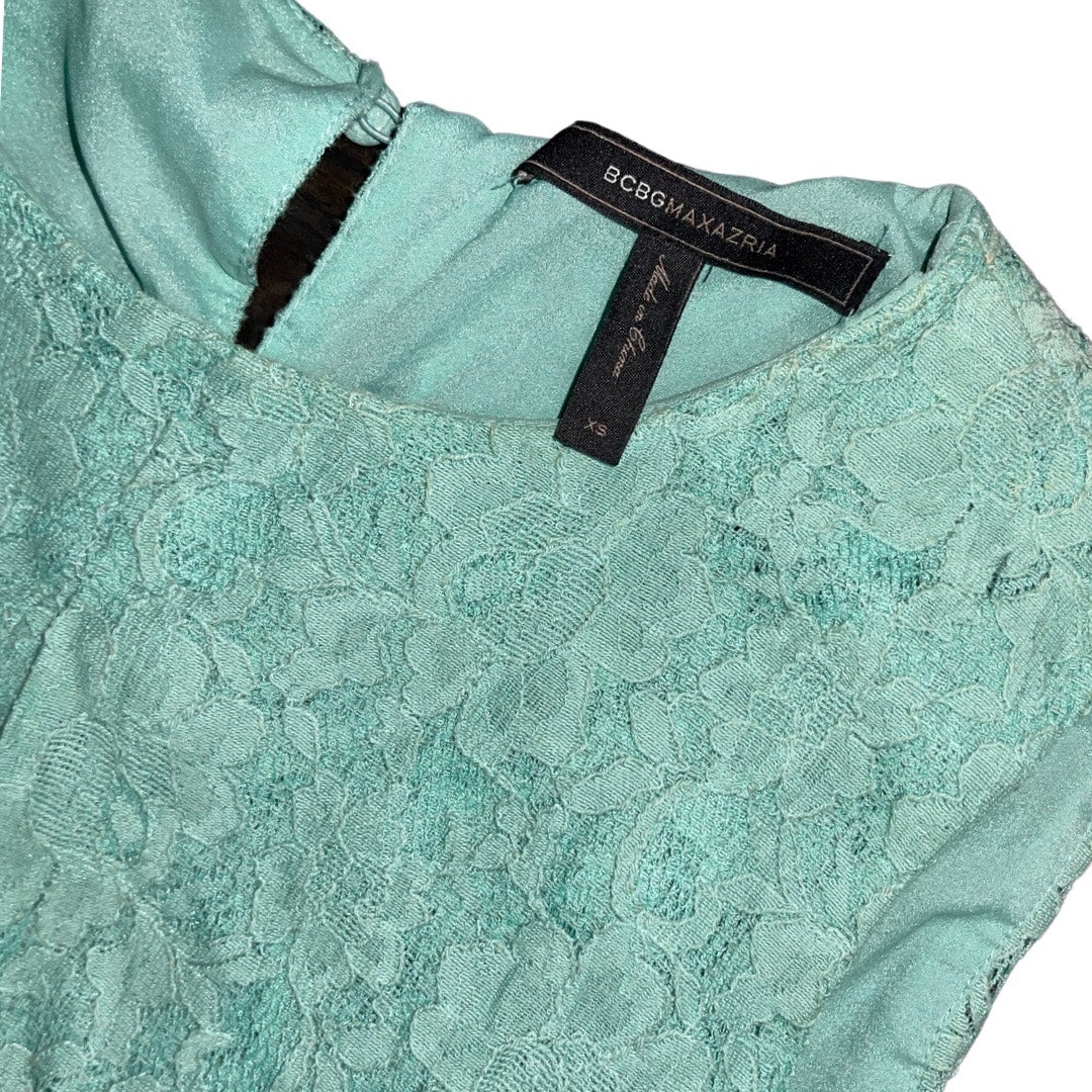 BCBGMAXAZRIA Lace Mini Dress Sleeveless Prom Wedding Size XS