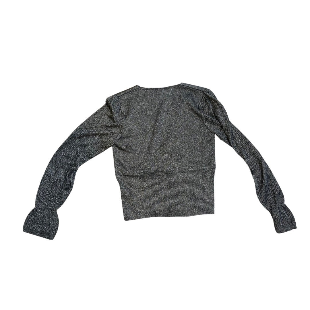 Anthropologie Women Sleeve Twofer Sweater V Neck Shimmer Top Size XXS