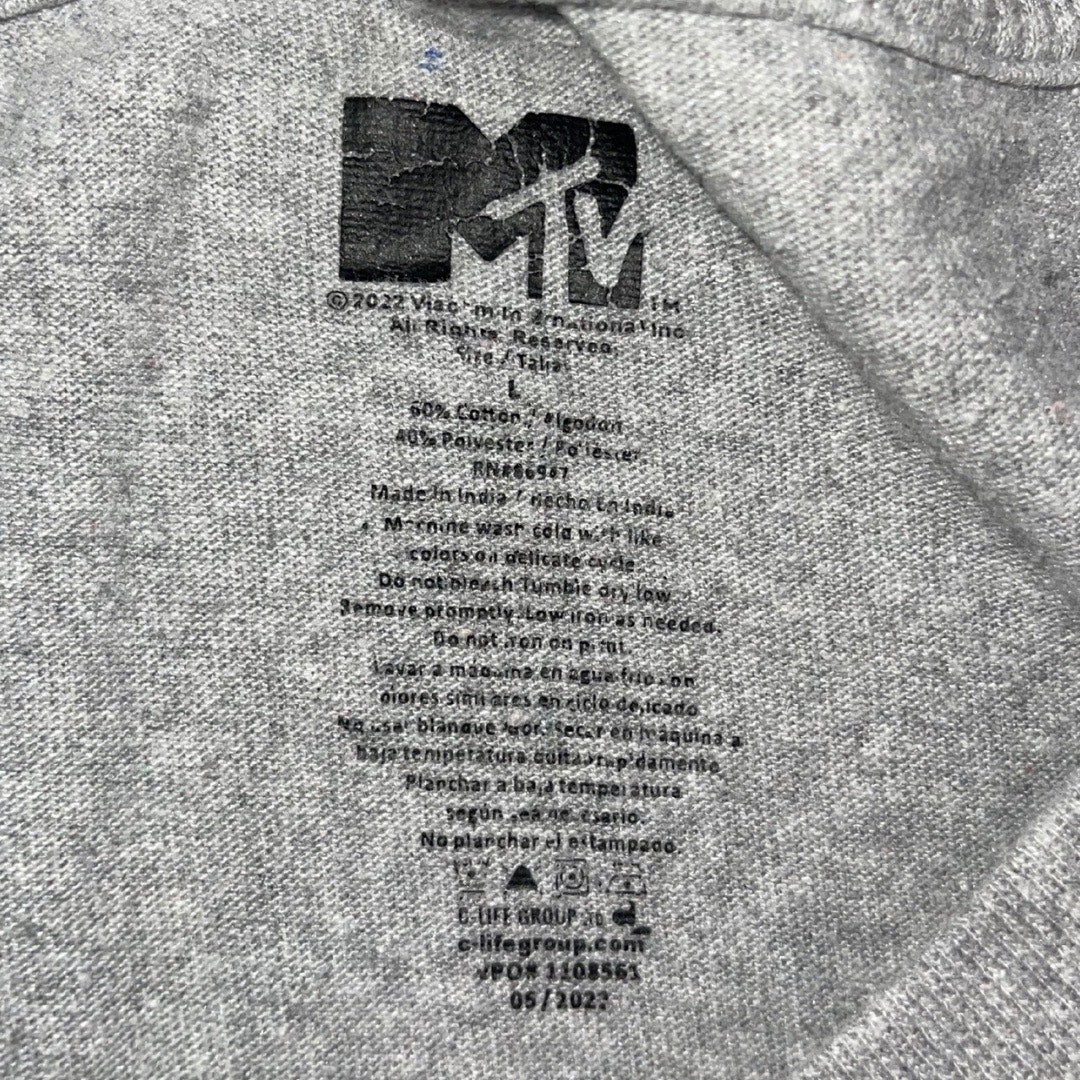 80s MTV Music Television Graphic T-Shirt Cotton Blend Size Large