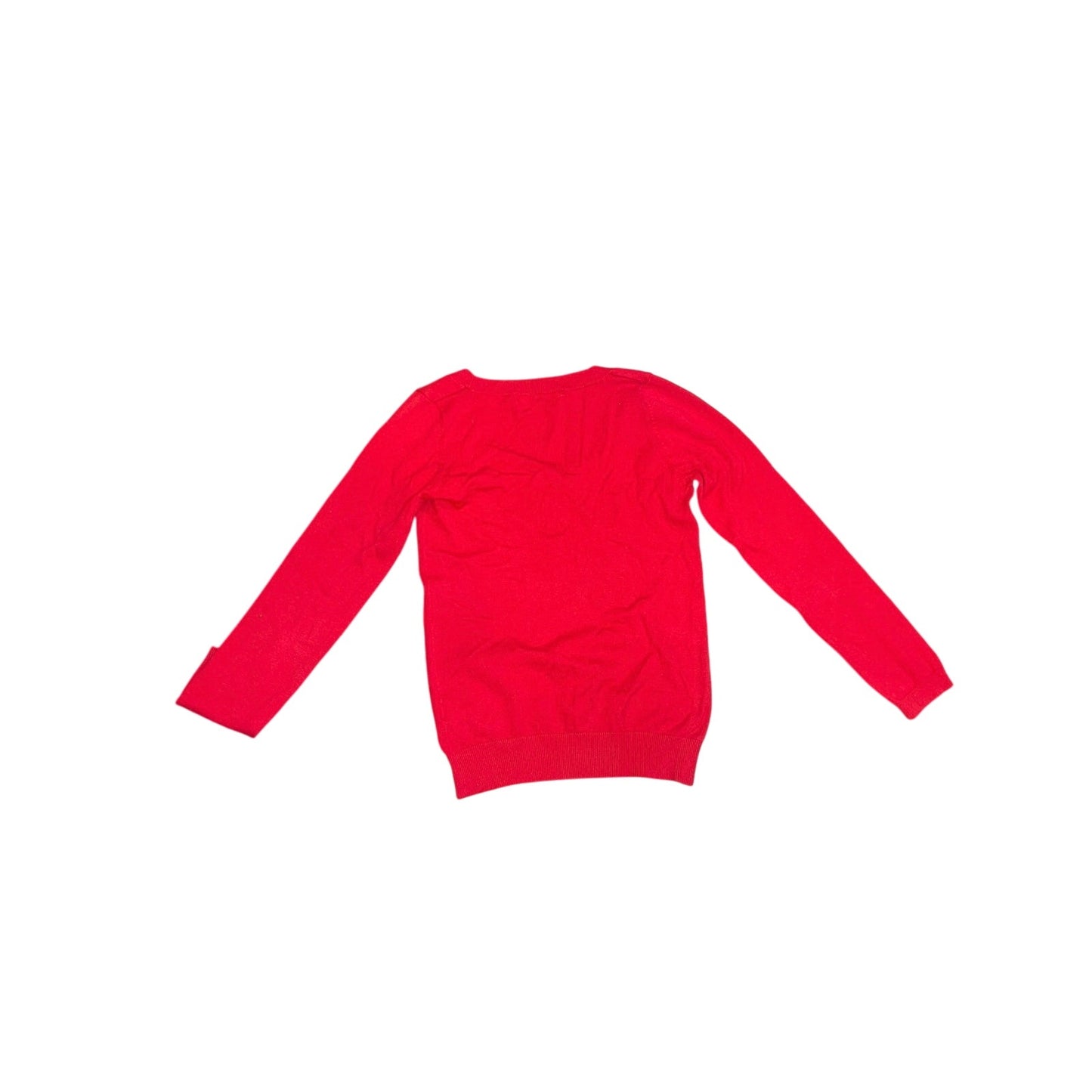 Zara Red Cotton Blend Fitted Sweater Size Medium