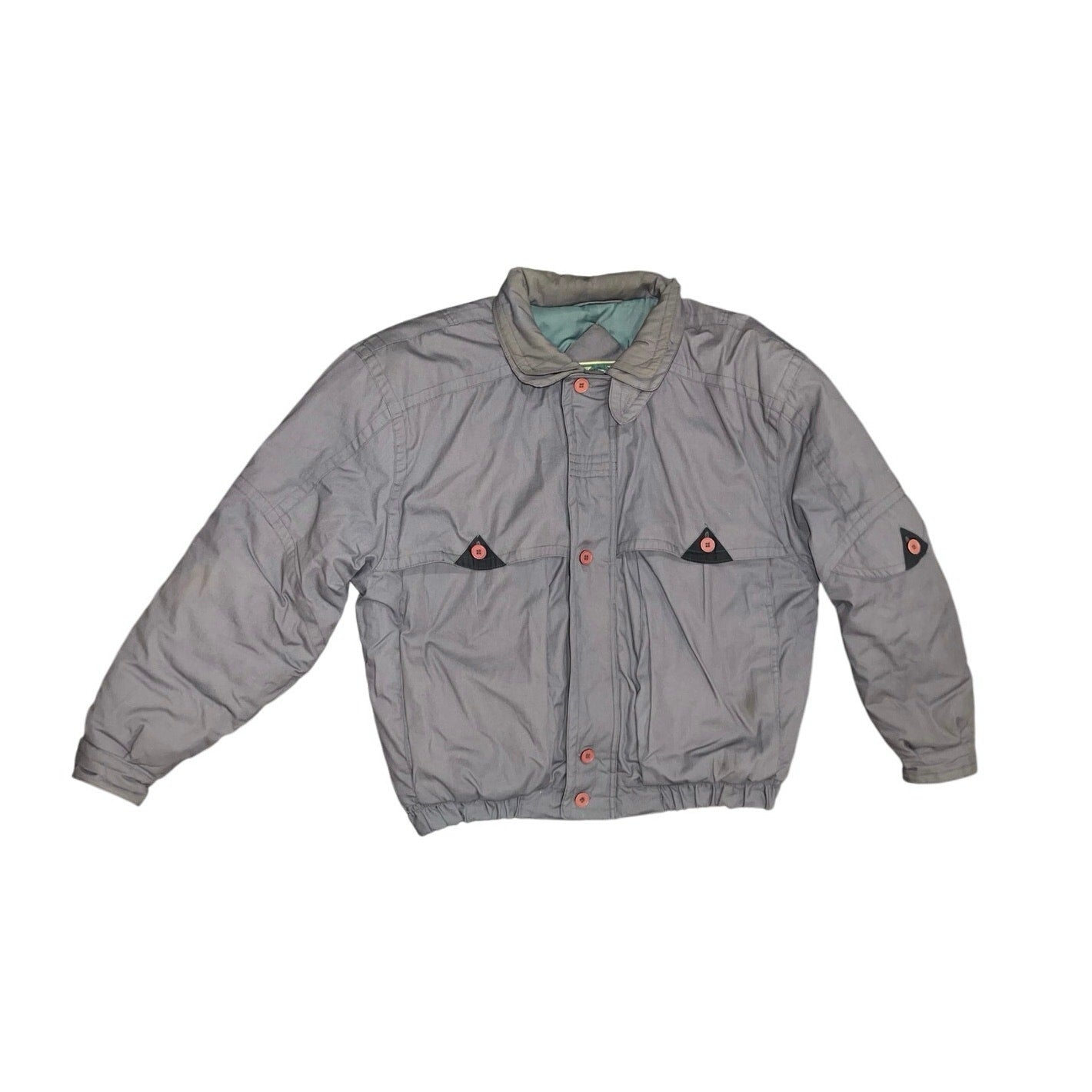 Weeds Retro Nylon Ski Bomber Flight Jacket 80's 90's Size L