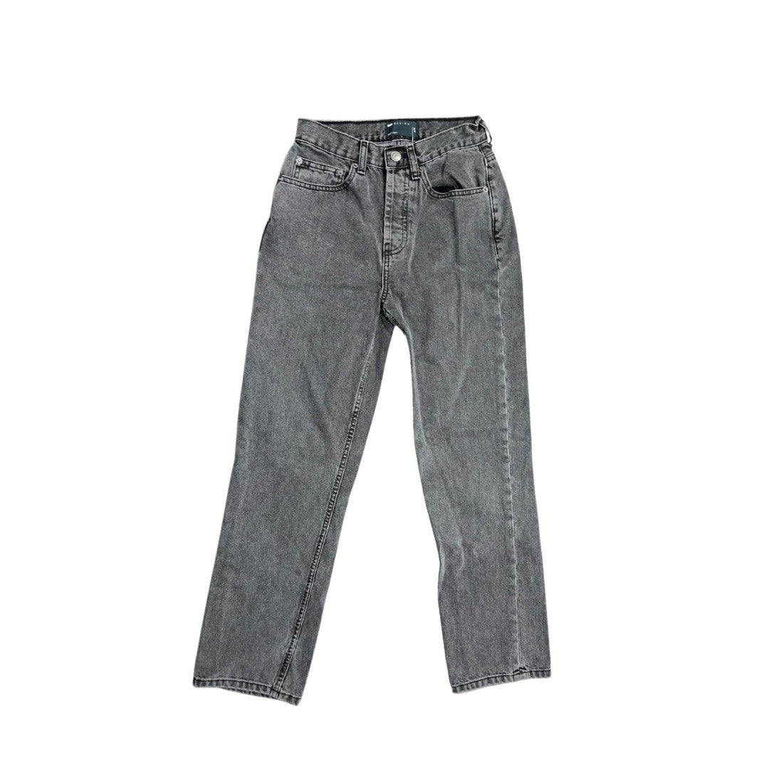 ASOS Design Straight Leg jeans dark grey button fly size 26