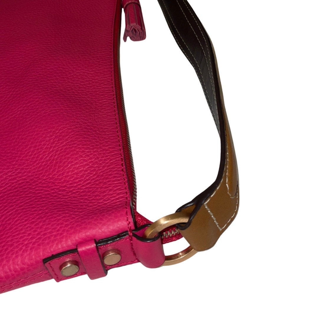 Boden Renee Shoulder Bag Bright Pink Soft Pebbled Leather Purse