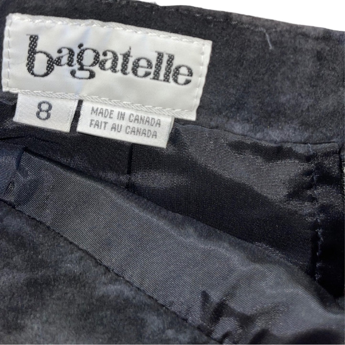 Bagatelle A-line faux leather black vintage skirt