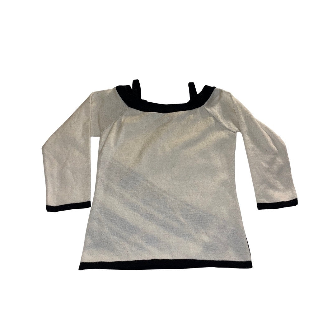 Vintage M.K.M. Designs Top Blouse Y2K Boat Neck Size Small Casual Preppy