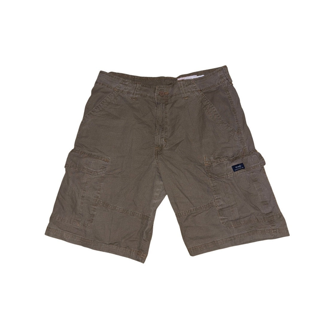 Wrangler Relaxed Fit Men's Cargo Pocket Shorts Brown Size 32