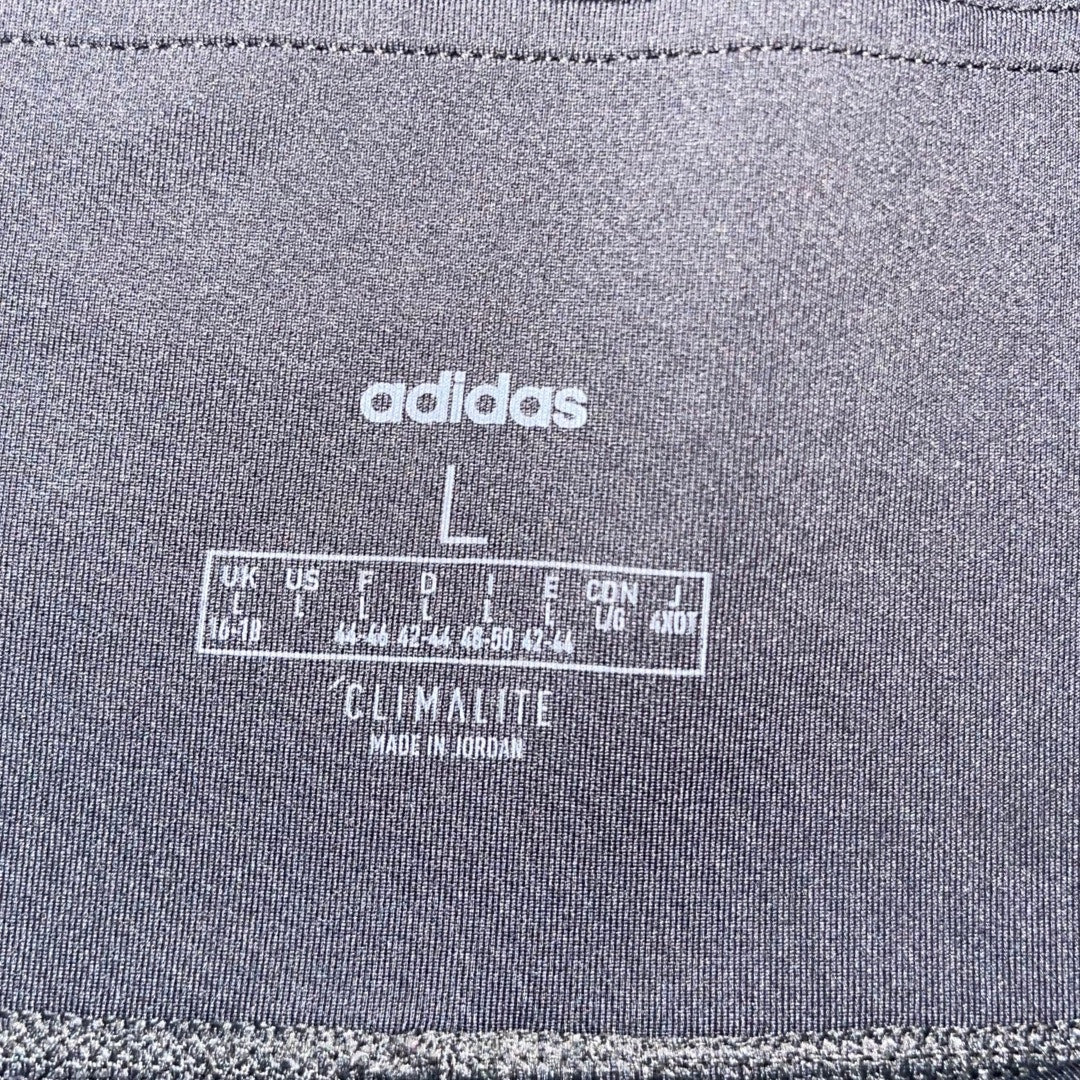 Women Adidas Climalite 3 Stripe 7/8 Leggings Pants Size Large Athletic Running