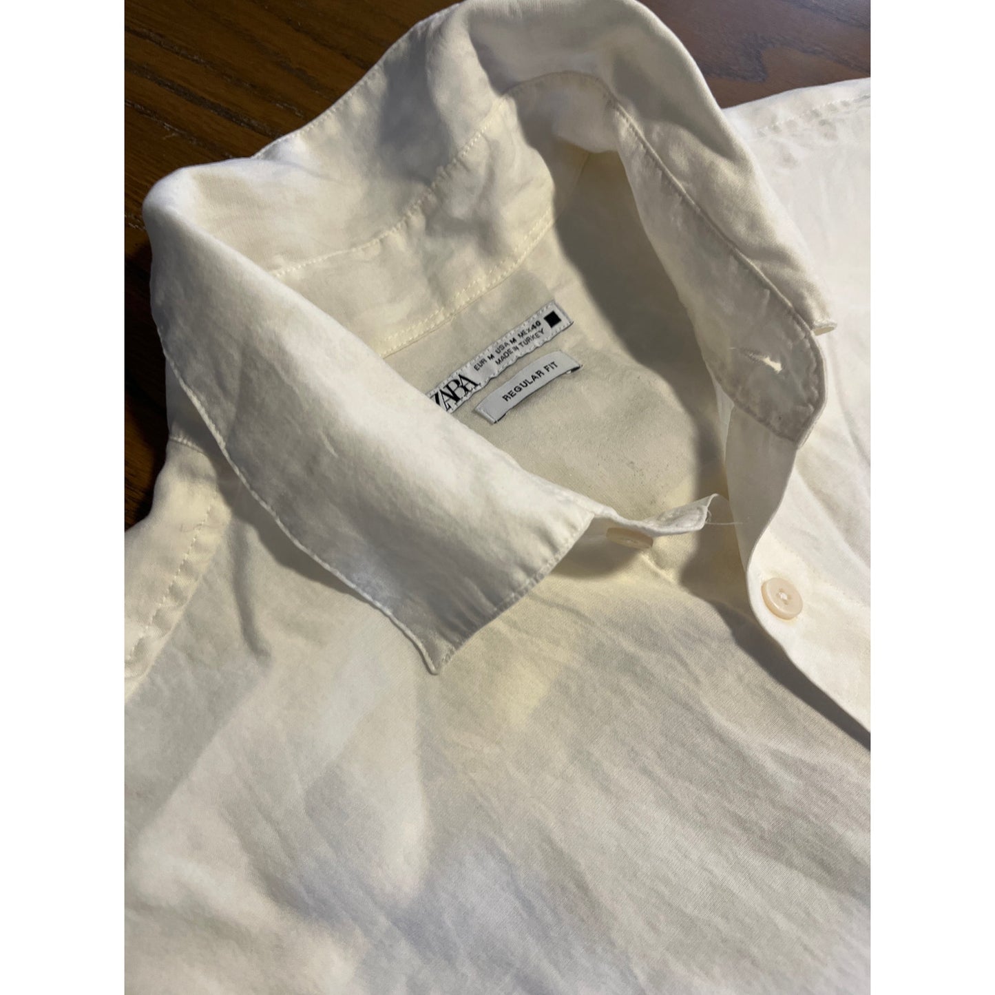 Zara Men's Collar Button up Dress Long sleeve Shirt