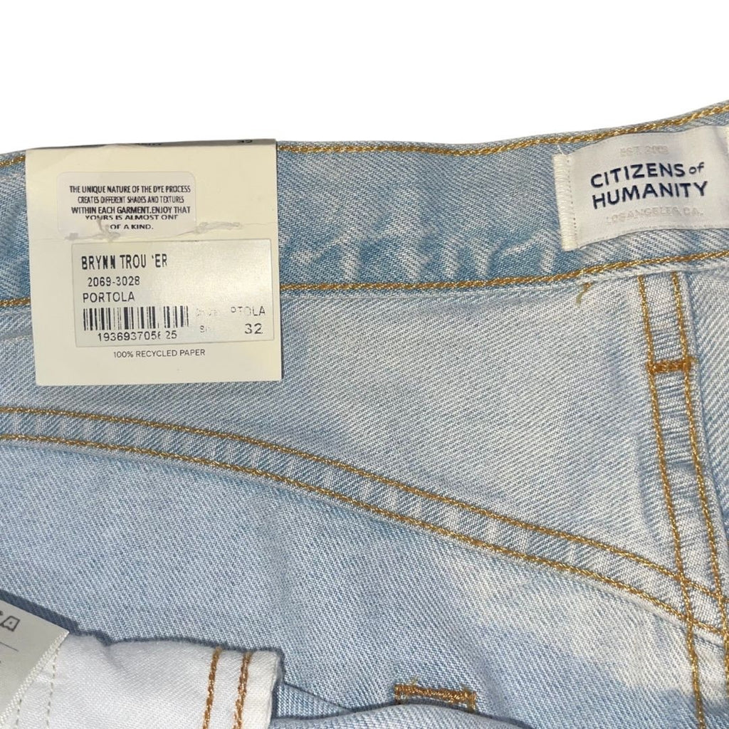 Citizens of Humanity Brynn Drawstring High-Rise Wide Leg Jeans 32 Tie Waist NWT