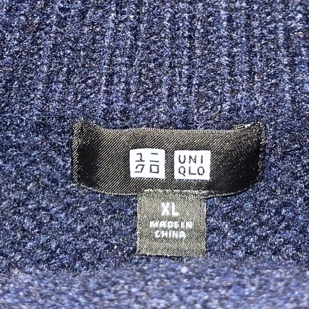 Uniqlo Chunky Cable Knit Button Down Cardigan Sweater Size XL Preppy Granpacore