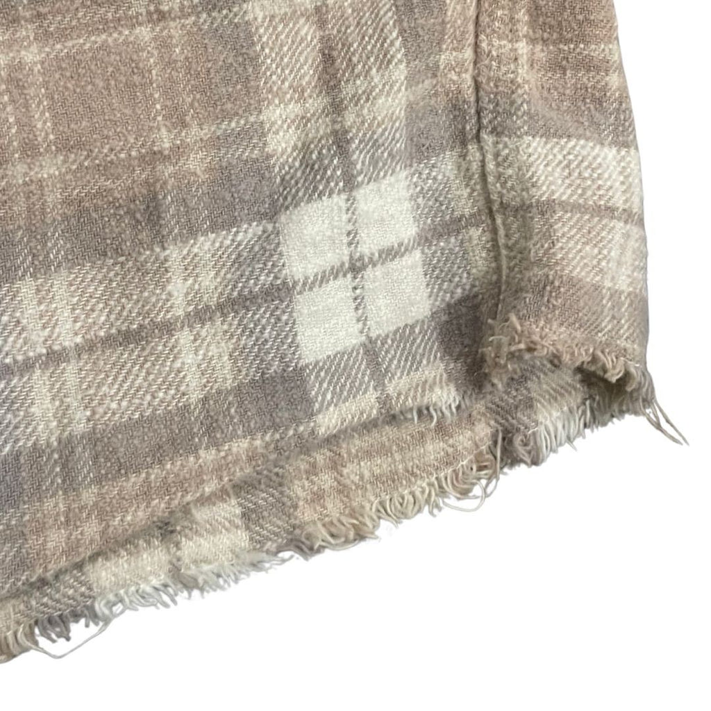 Abercrombie & Fitch Women Soft Collection Cropped Button Long Sleeve Flannel XS