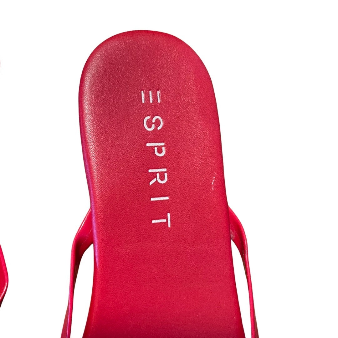Esprit Flip Flop Patent Red Sandals Summer Casual 90s Y2K Size 7