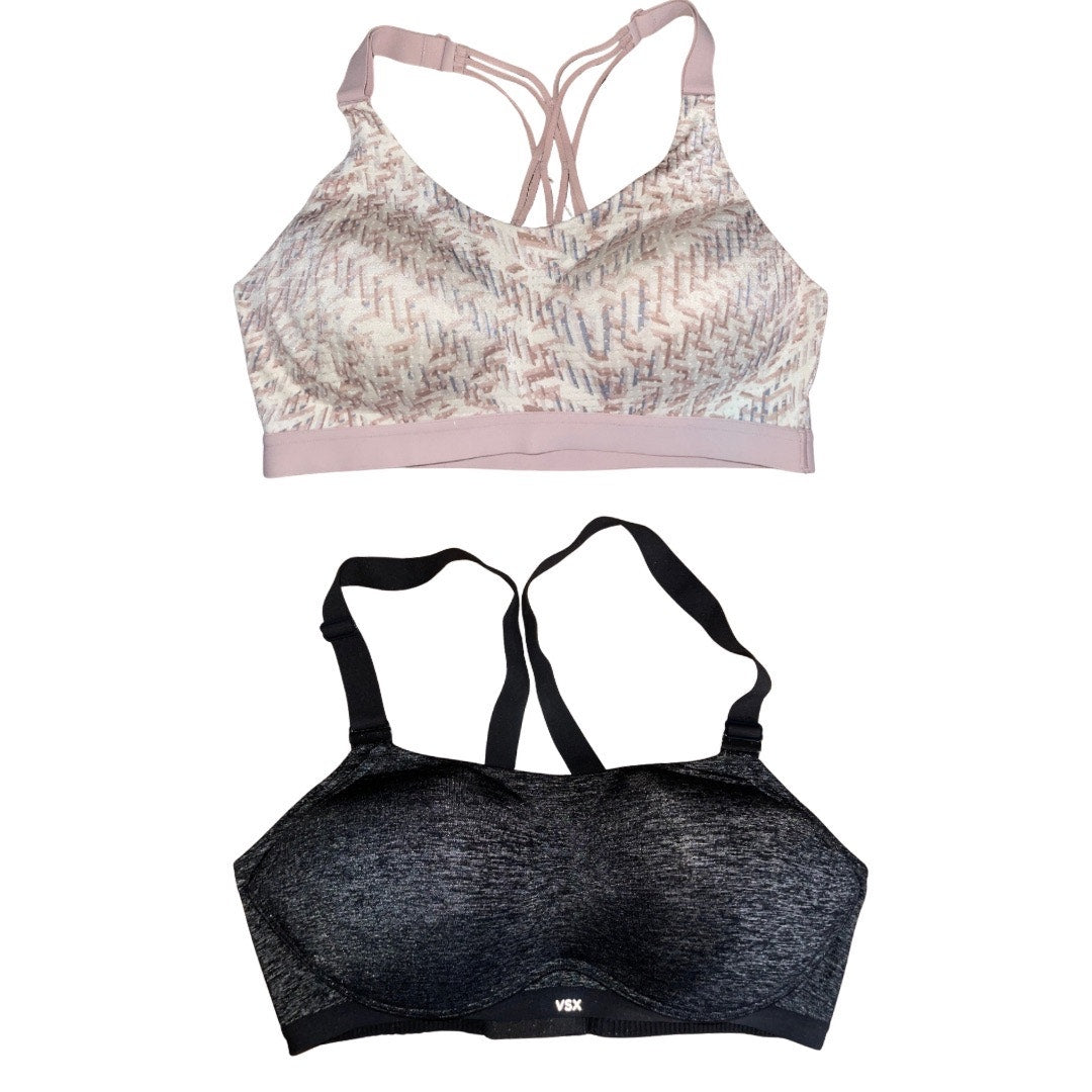 Bundle Victoria Secret Sport Sports Bra Pink and Black Padded Athletic Size 34C