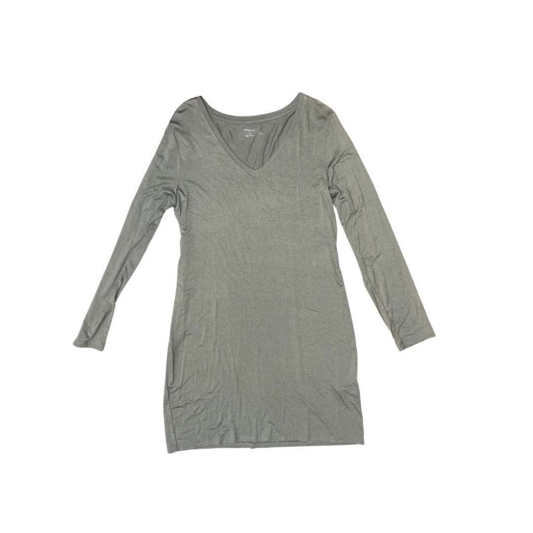 Daily Ritual Women's Green Jersey Knit Long Sleeve V-Neck Dress Size Medium NWT