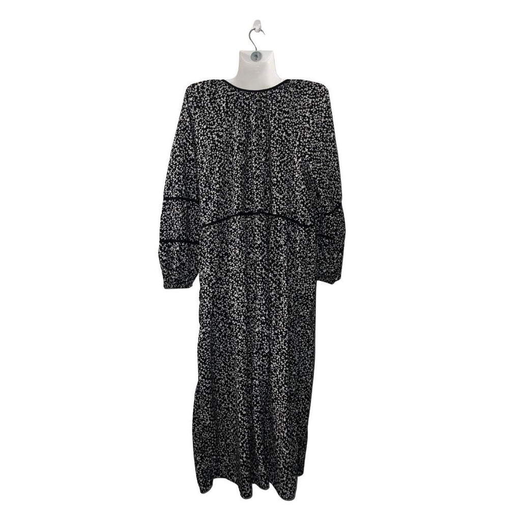 Old Navy Puff Sleeved Floral Print Midi Poet Swing Dress XL Casual Spring Chic