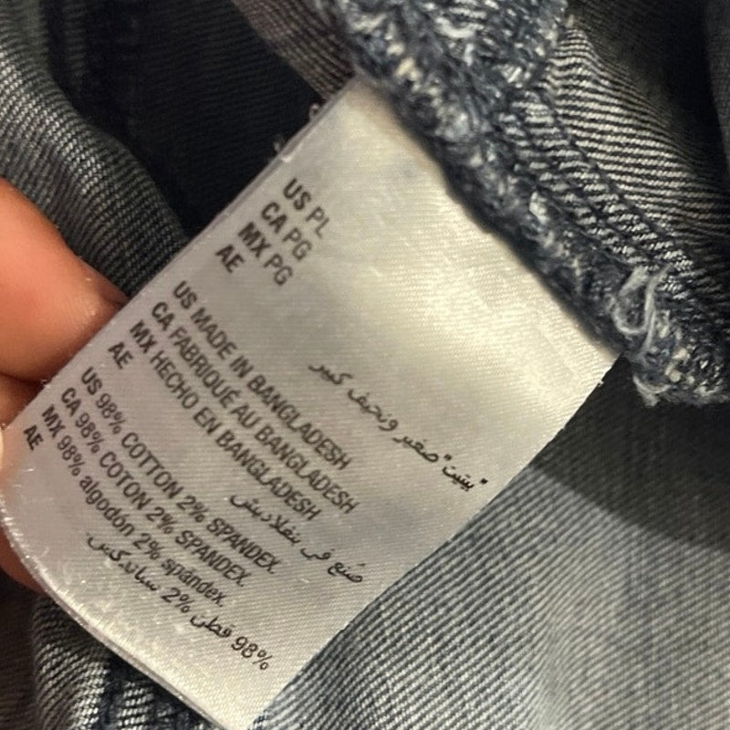 Karen Scott Pull on Stretch Denim Jean Pants Size PL Elastic Waist Casual Chic