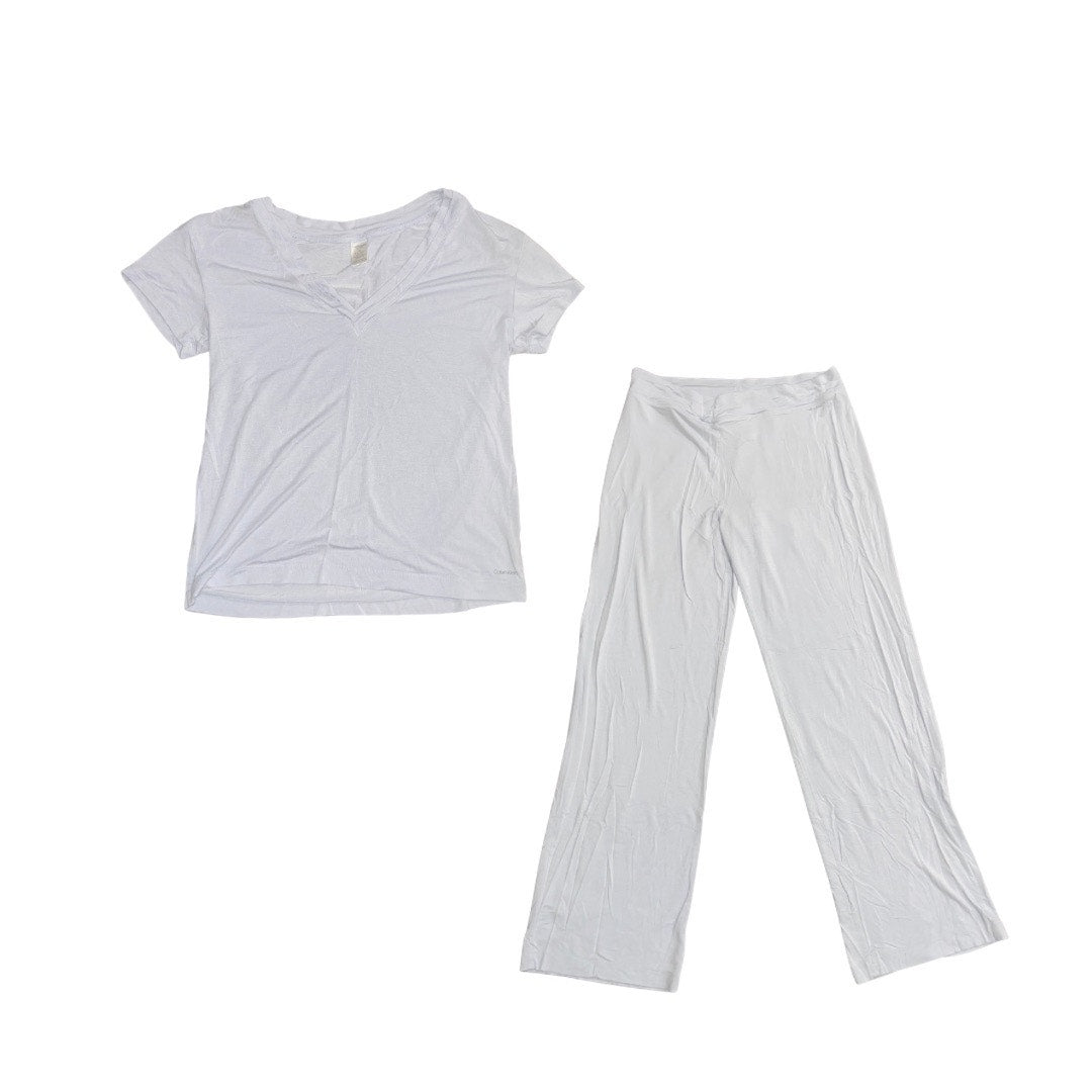 Calvin Klein Womens Pajama Set Shirt & Pants Liquid Touch Size Medium sleepwear