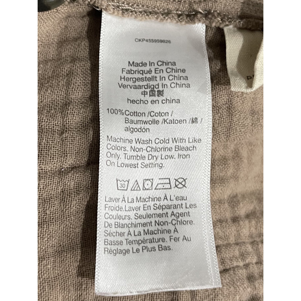 Madewell Double Gauze Lightspun Stitched Pocket Coverall Button Front Jumpsuit