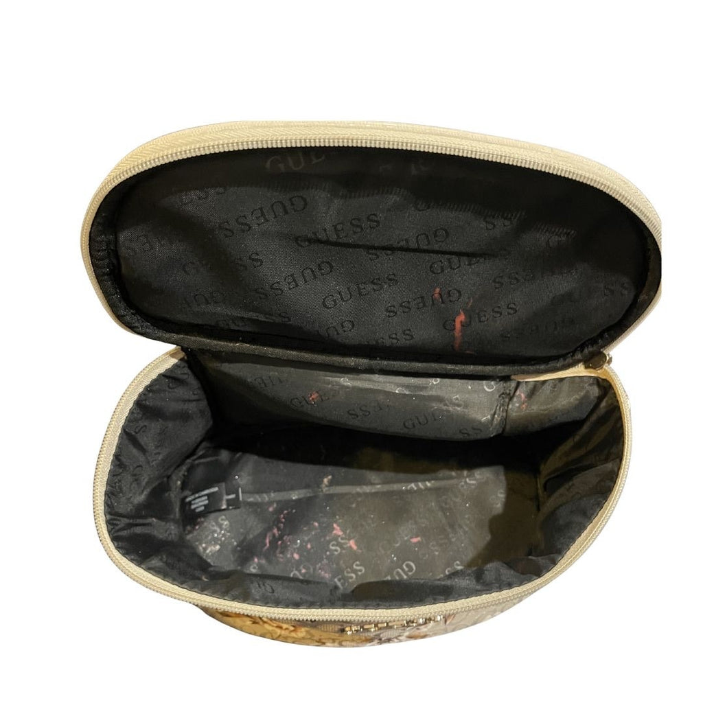 Guess Floral Travel Cosmetic Makeup Bag Zip Around Top Handle Bohemian Botanical