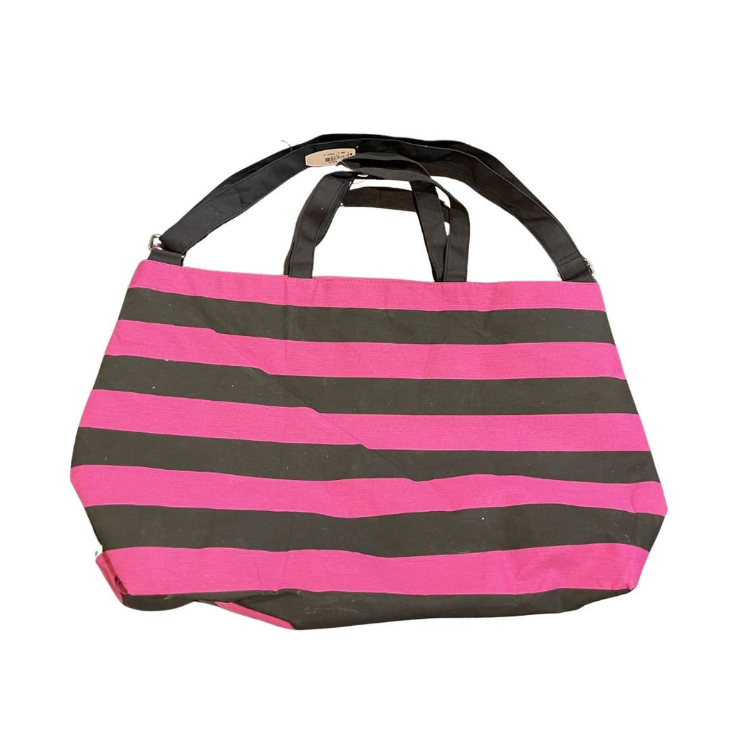 Victoria's Secret Heritage Striped Tote Duffle Bag Carry On Travel Weekender NWT