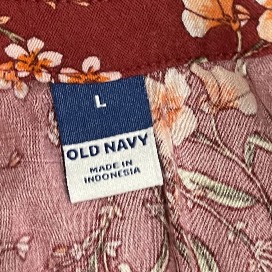 Old Navy Flutter Sleeve Floral Print Swing Dress Size Large Brunch Boho Garden