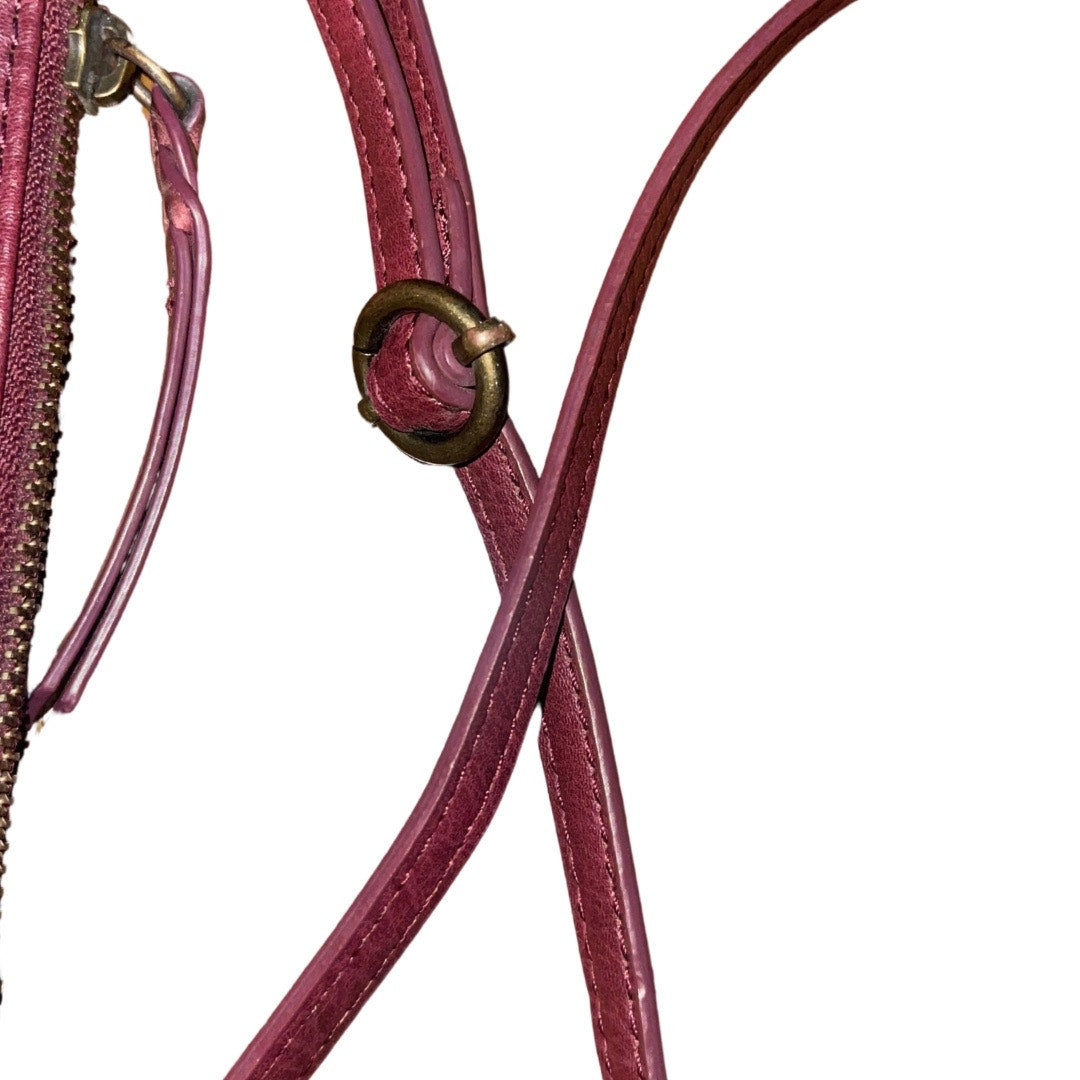 The Sak Oleta Burgundy Genuine Leather Crossbody Handbag purse